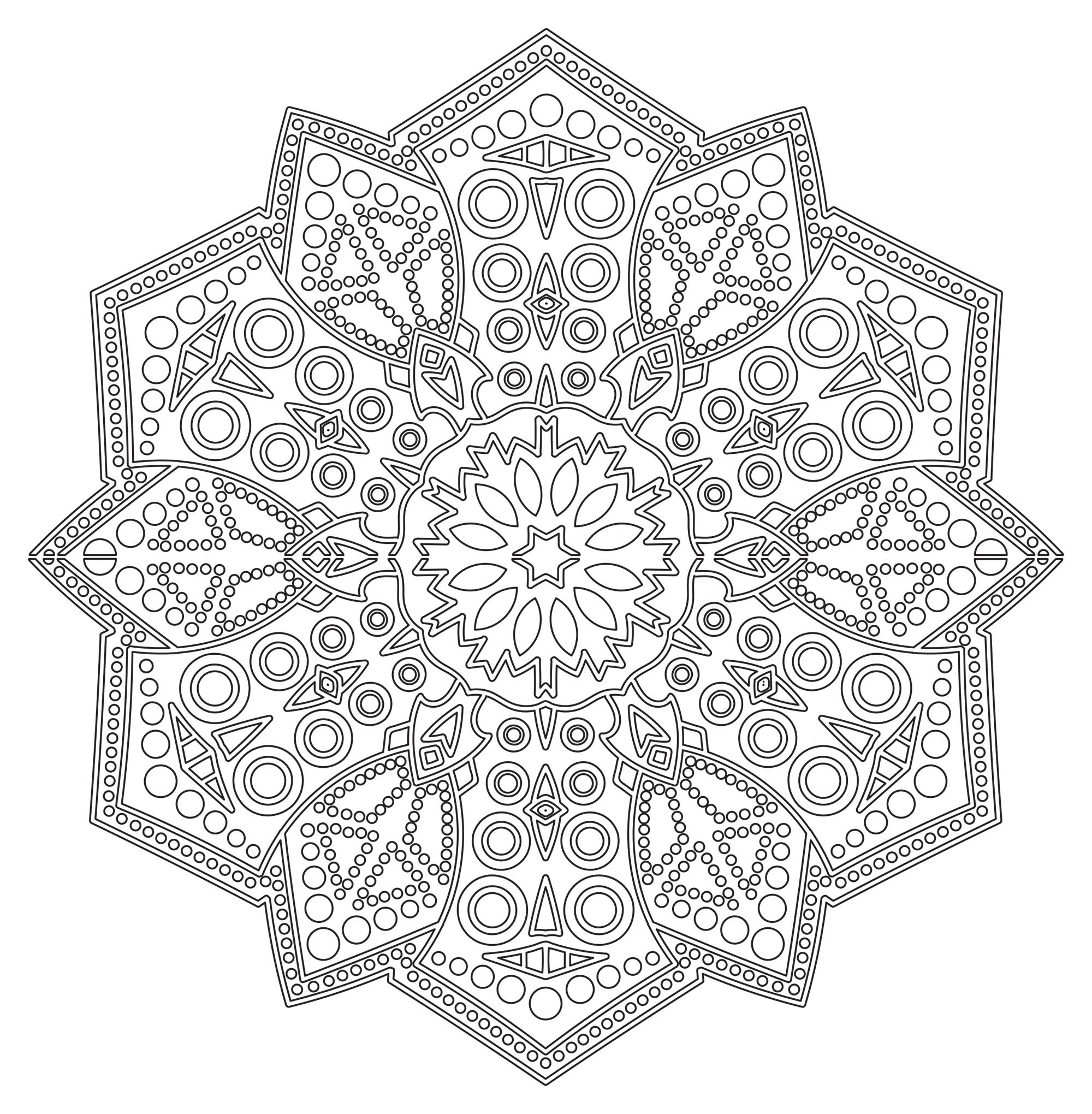 A Mandala guaranteed 100% Relaxation, for a pure ZEN moment. You will quickly feel the benefits of coloring.