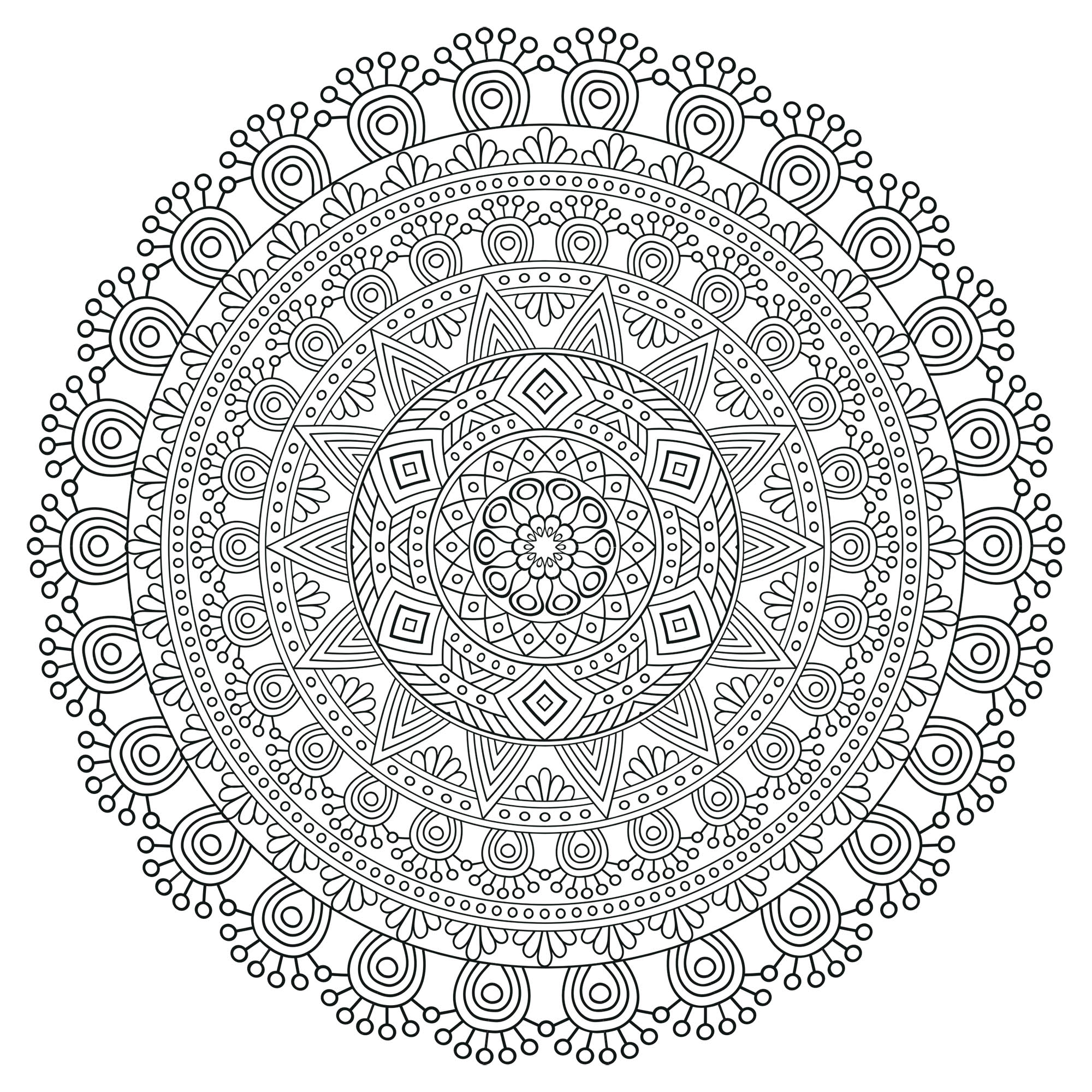 When coloring can really relax you ... This is the case with this Mandala coloring page of high quality. It can sometimes be even more relaxing when coloring and passively listening to music : don't hesitate to do it !