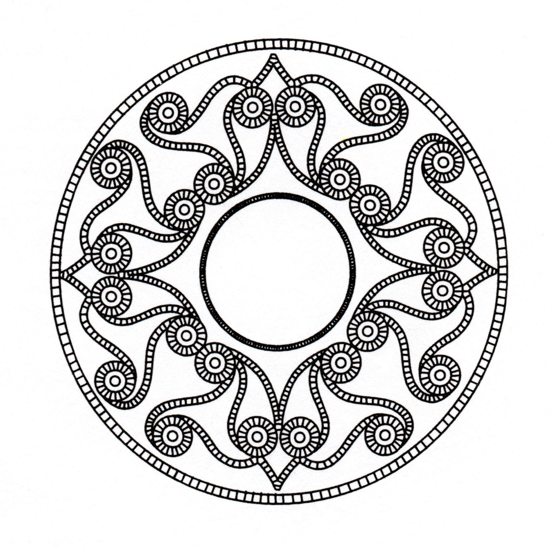 Offer yourself a parenthesis of relaxation with this beautiful Mandala coloring page, with the colors that please you the most.