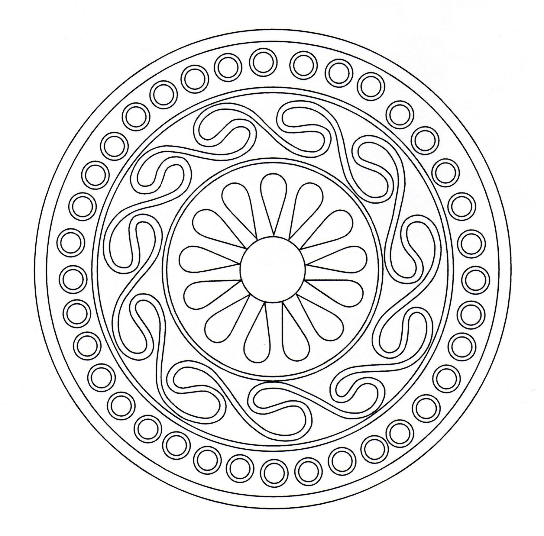 Mandala designs increase self-esteem and stimulate aesthetic sense. Discover it with this beautiful coloring page.