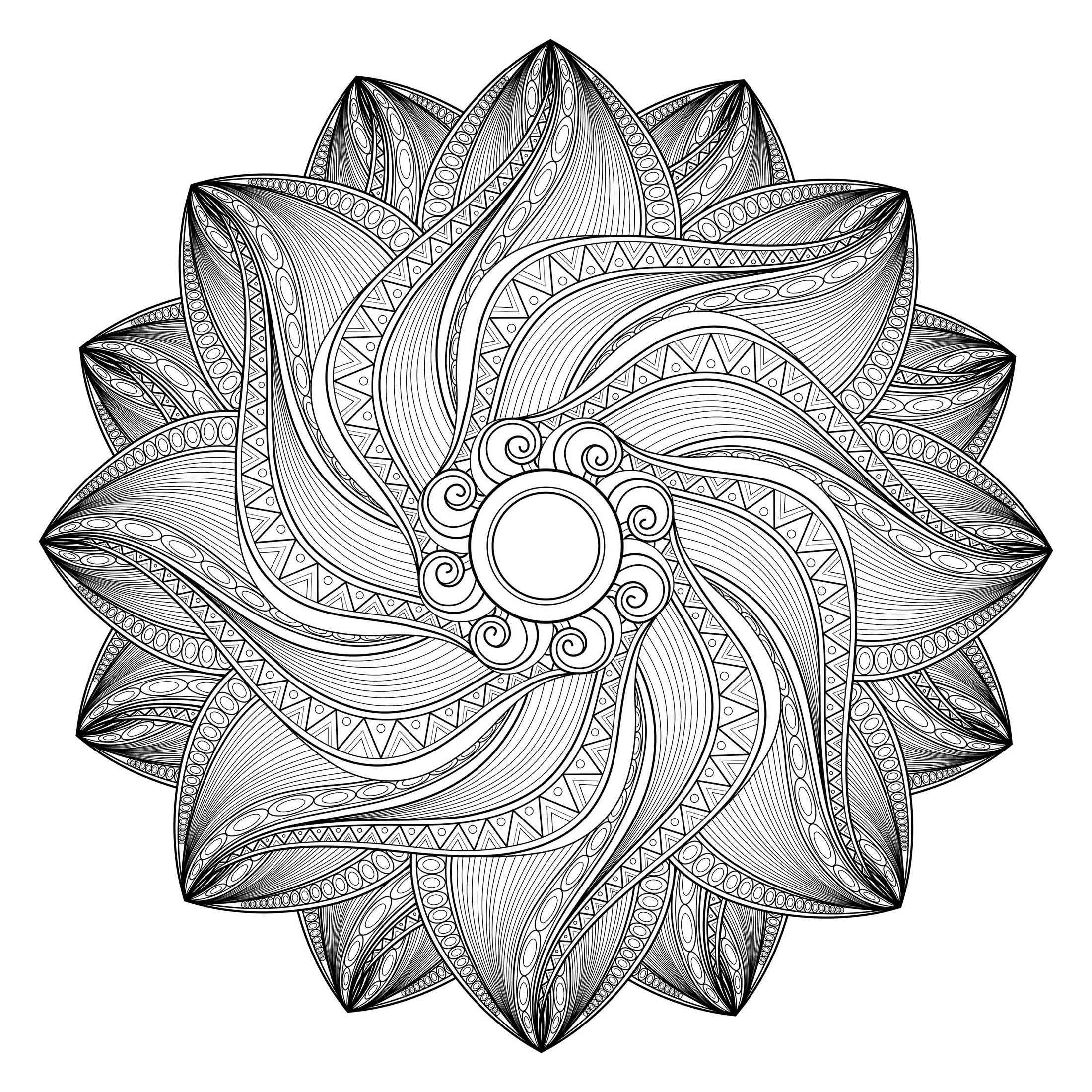 Offer yourself a parenthesis of Zen with this beautiful Mandala coloring page, with the colors that please you the most. You must clear your mind and allow yourself to forget all your worries and responsibilities.