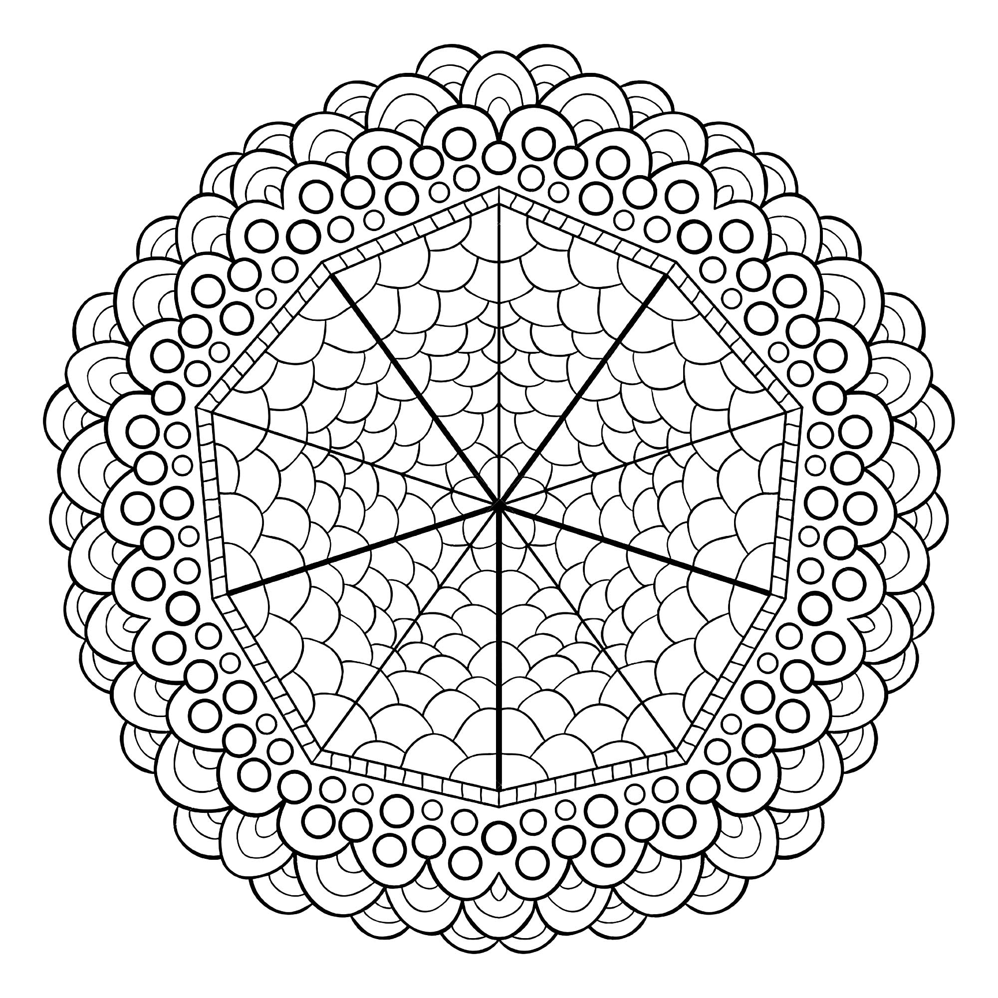 When coloring can really relax you ... This is the case with this Mandala coloring page of high quality. It can sometimes be even more relaxing when coloring and passively listening to music : don't hesitate to do it !