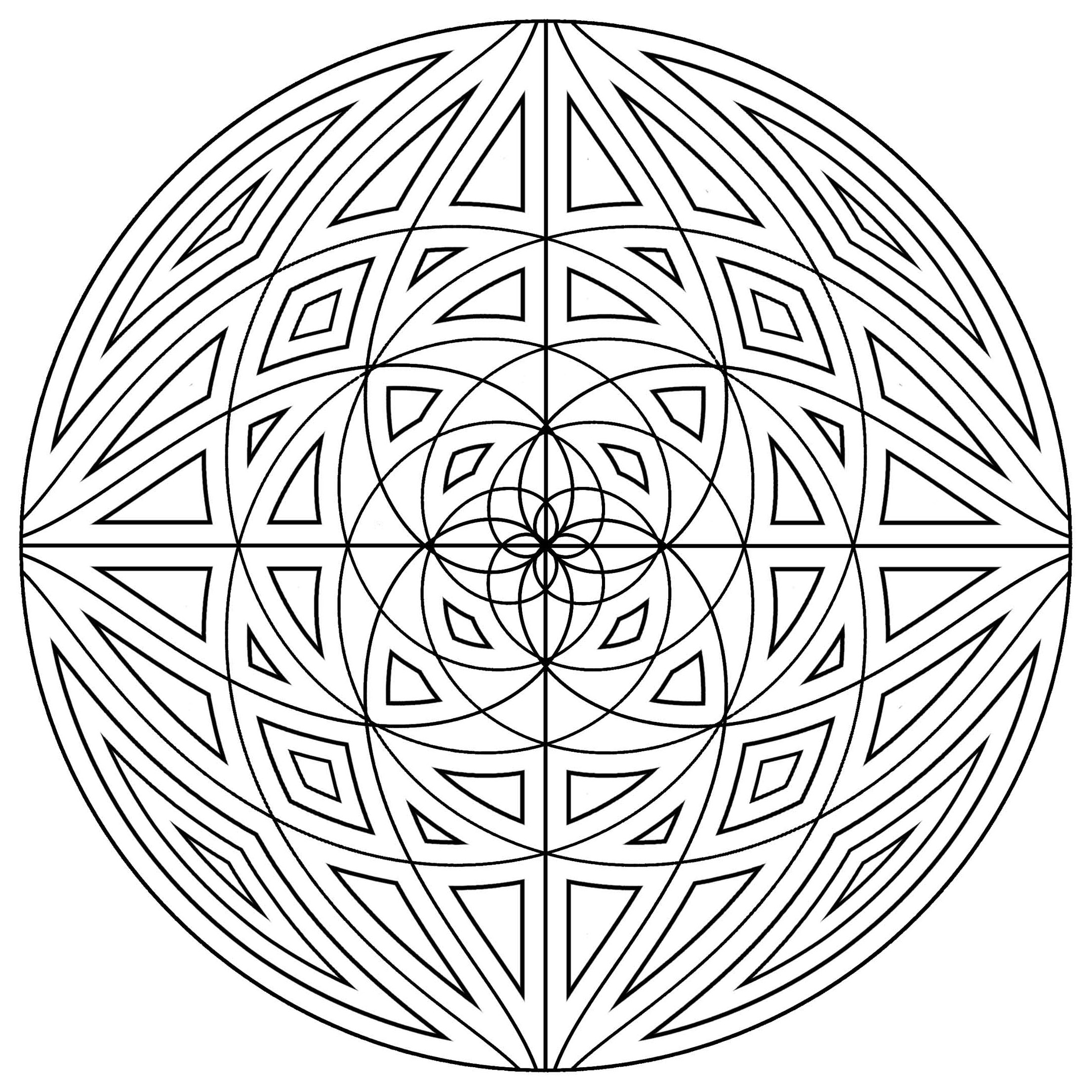 Mandala Coloring Book Page And Line Art Garden Coloring Pages Spring ...