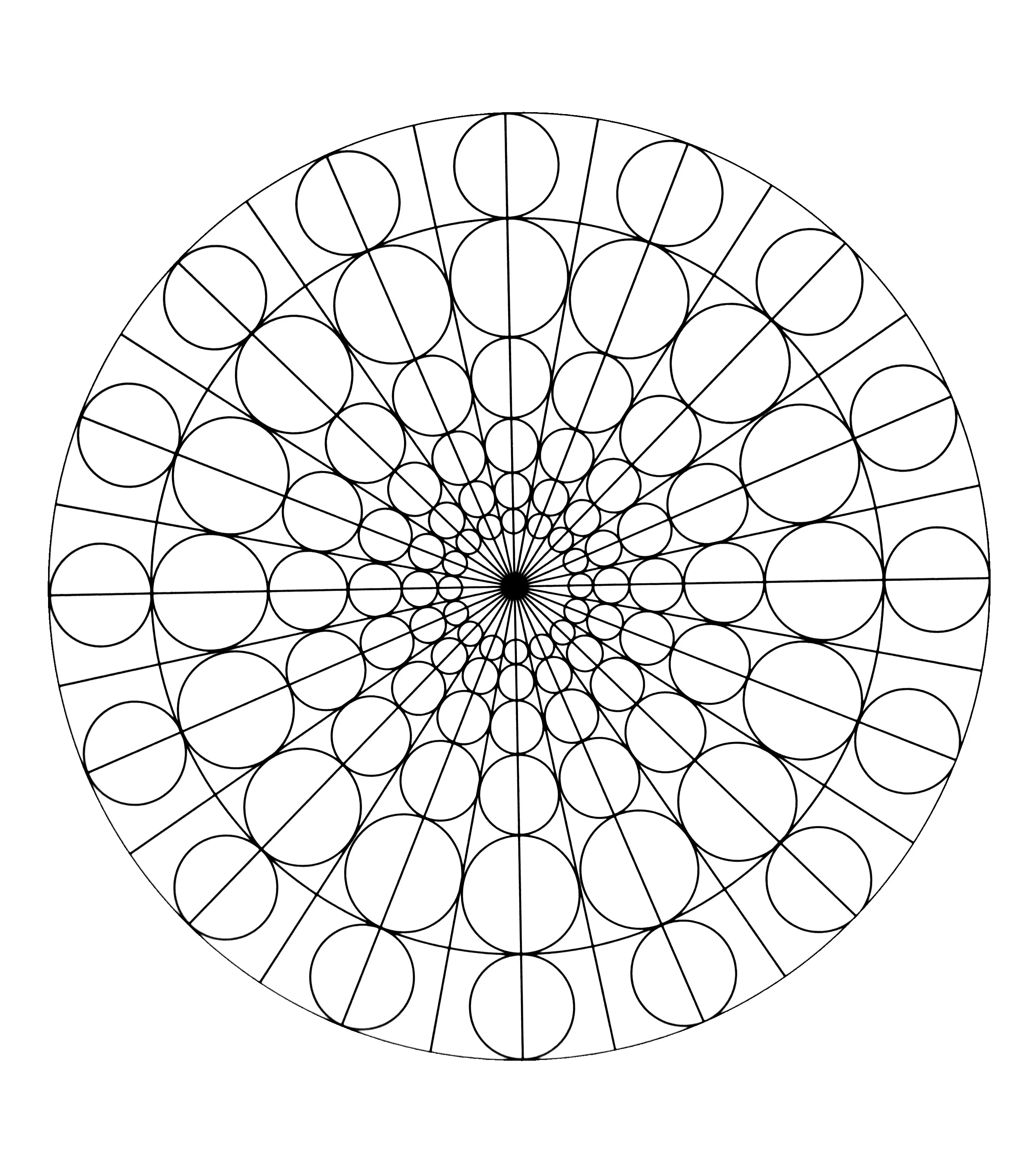Mandala to color patterns geometric - 8 (Mandalas with Geometric patterns)