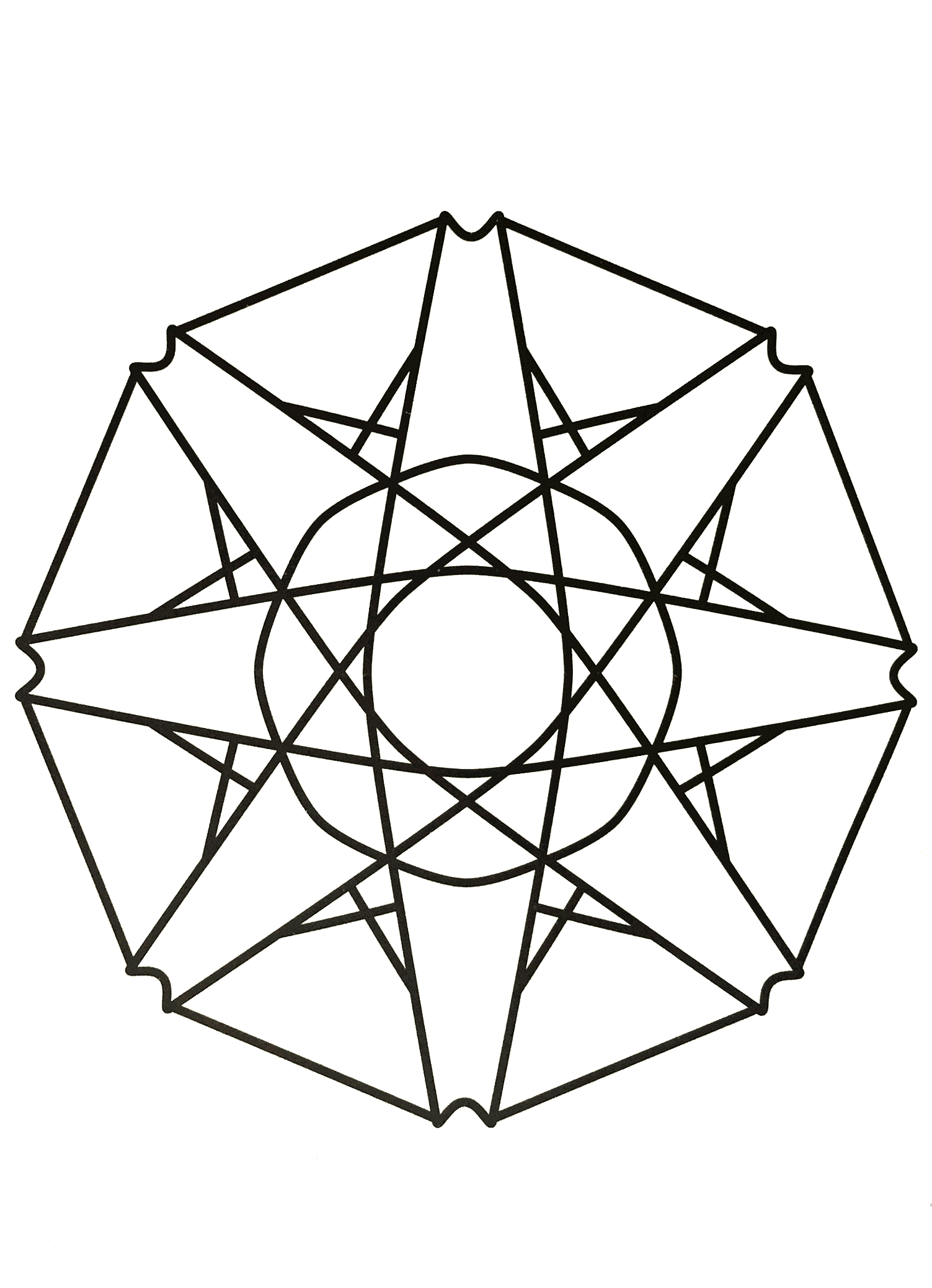 Cute Mandala for children (Mandalas with Geometric patterns)