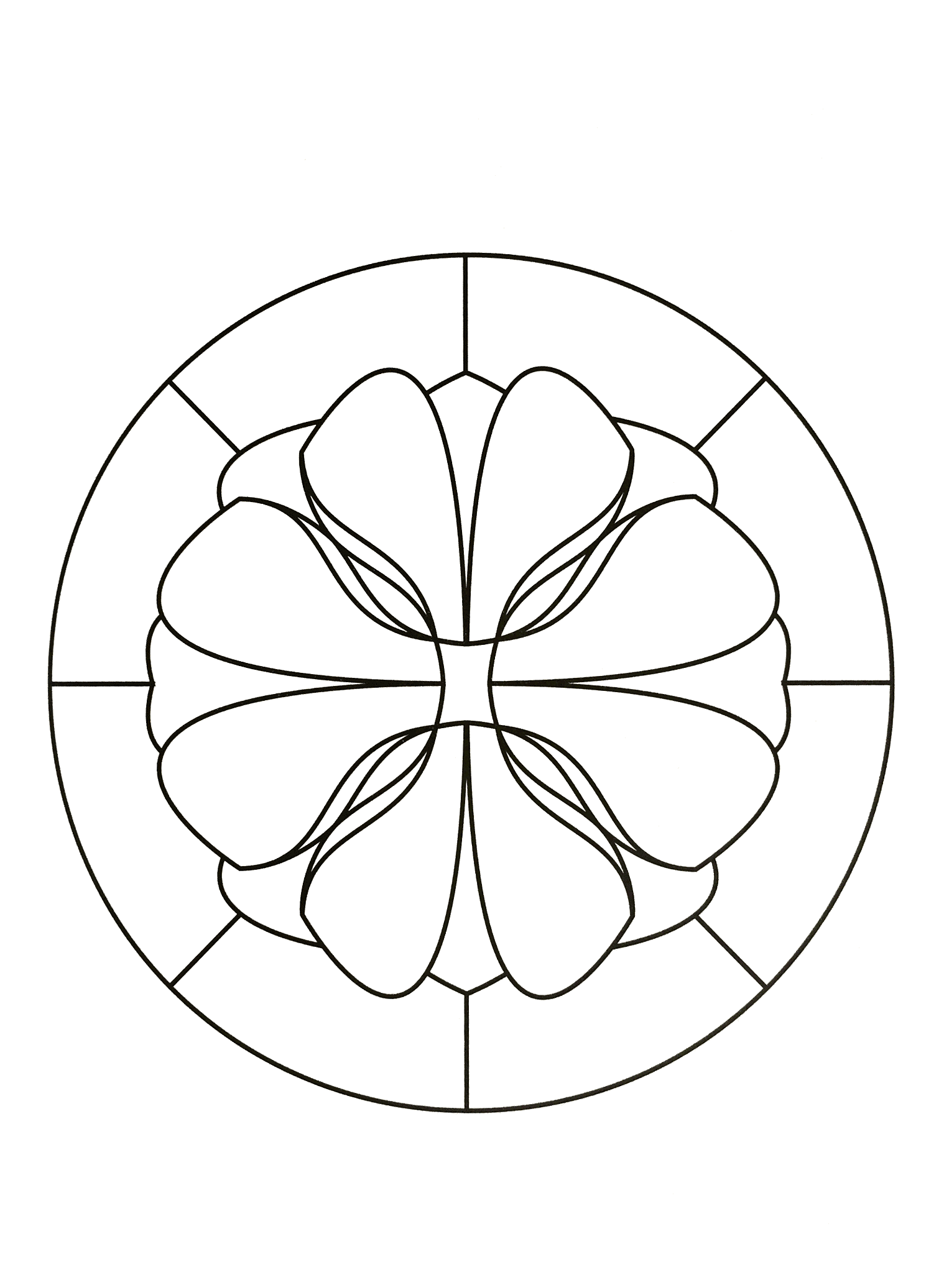 "Clover" Mandala (Mandalas with Geometric patterns)