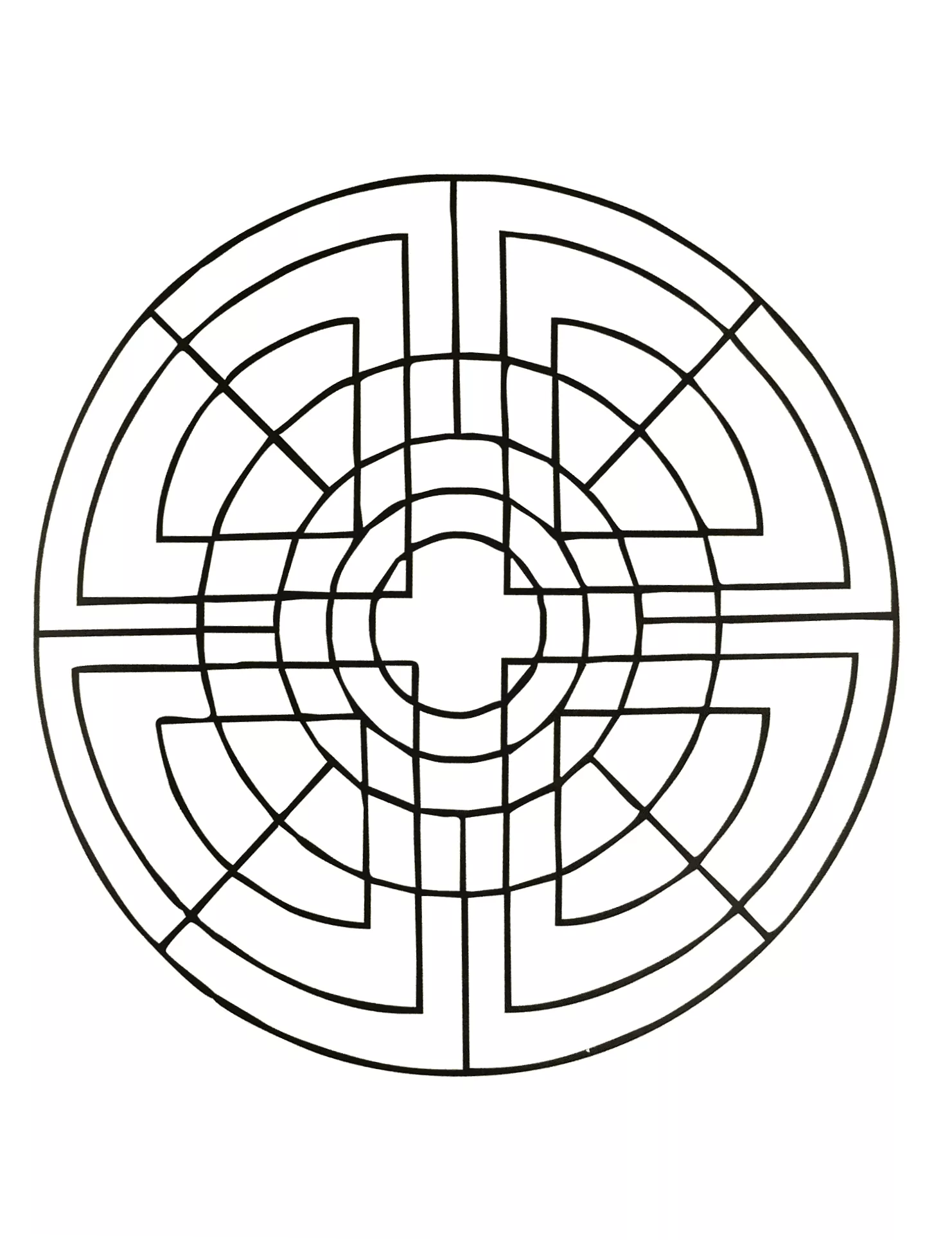Geometric simple Mandala (Mandalas with Geometric patterns)