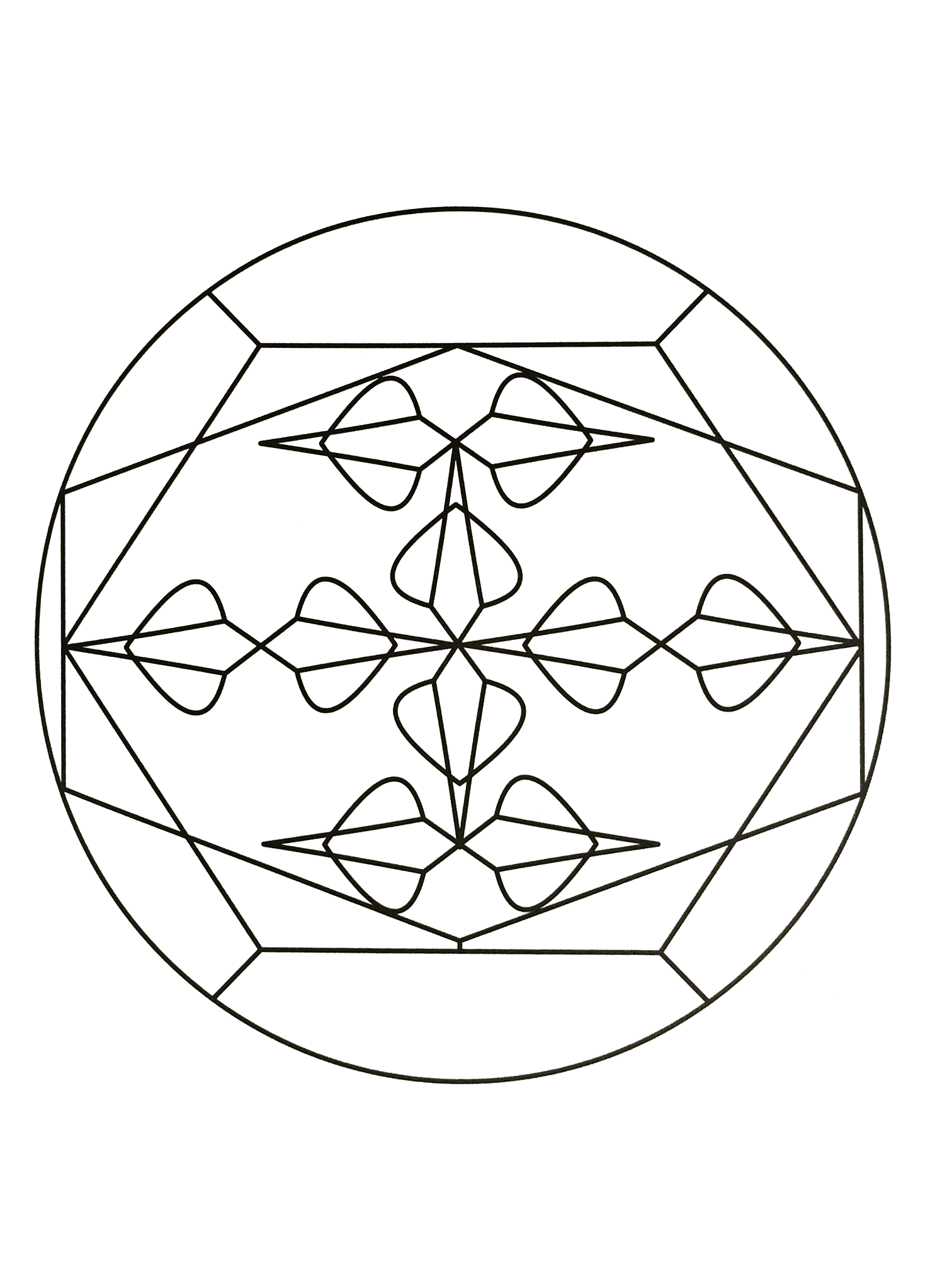 Strange & simple Mandala (Mandalas with Geometric patterns)