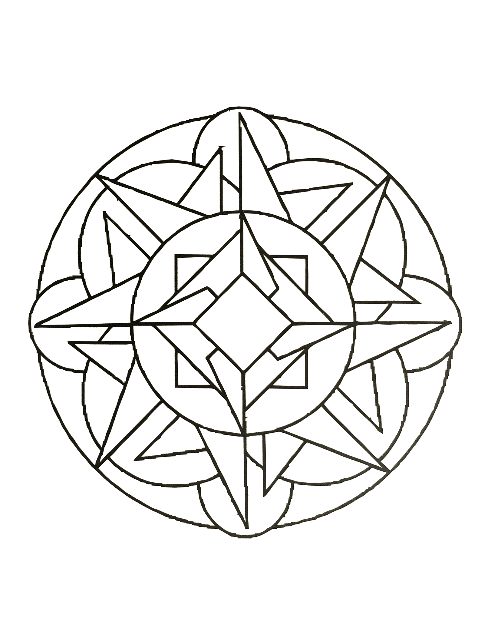 Anti-stress abstract Mandala (Mandalas with Geometric patterns)