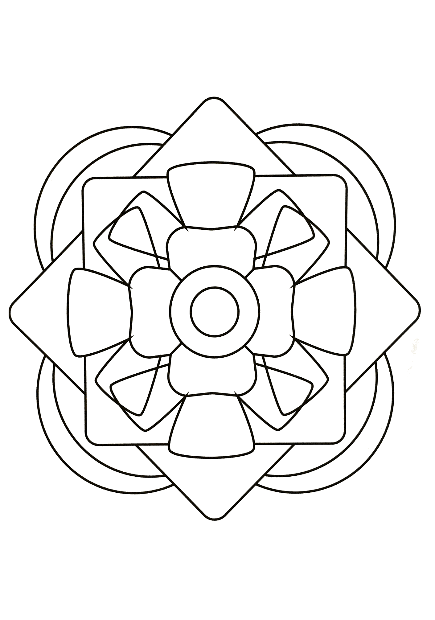 Mandalas geometric to print 8