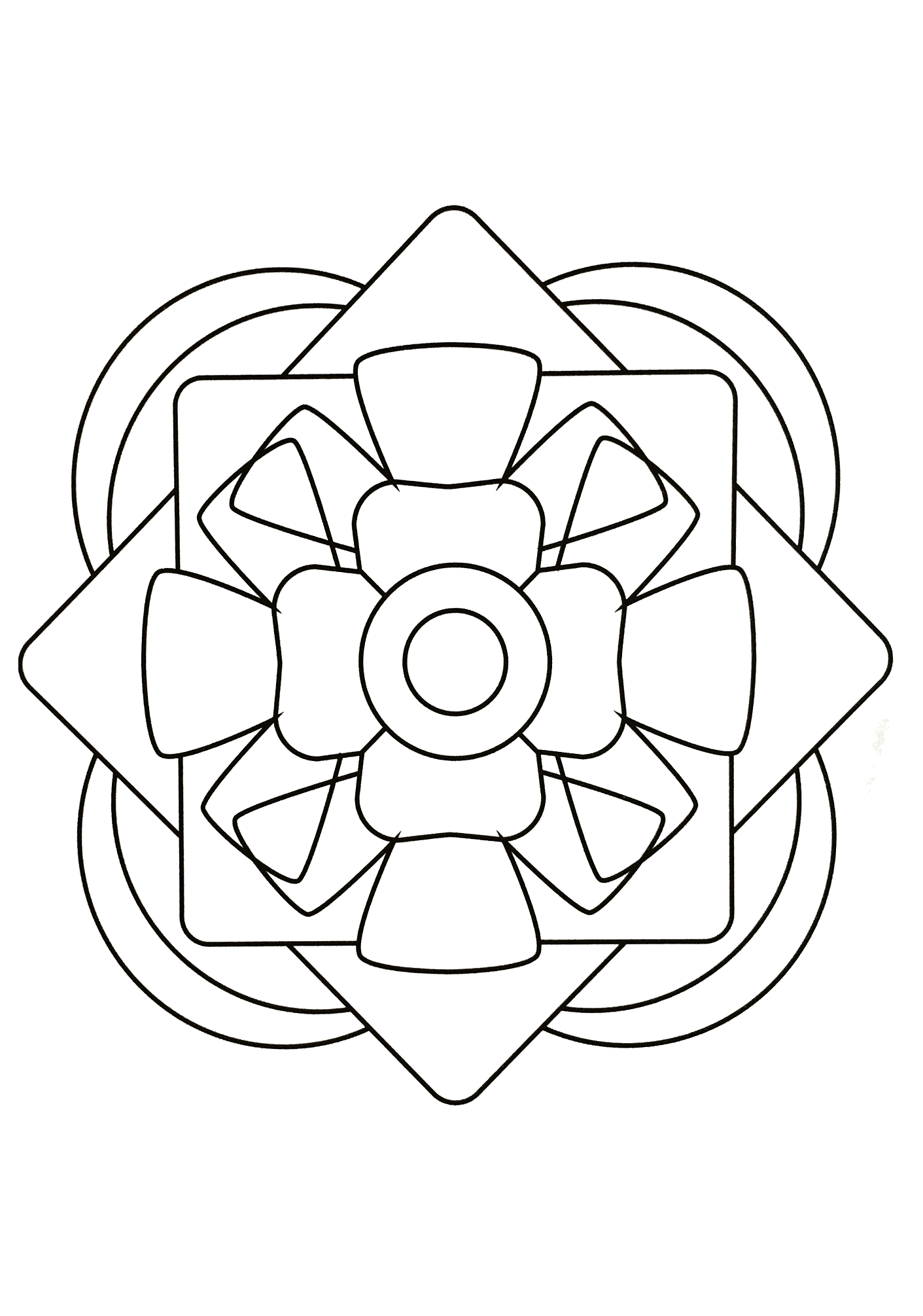 Mandalas geometric to print - 8