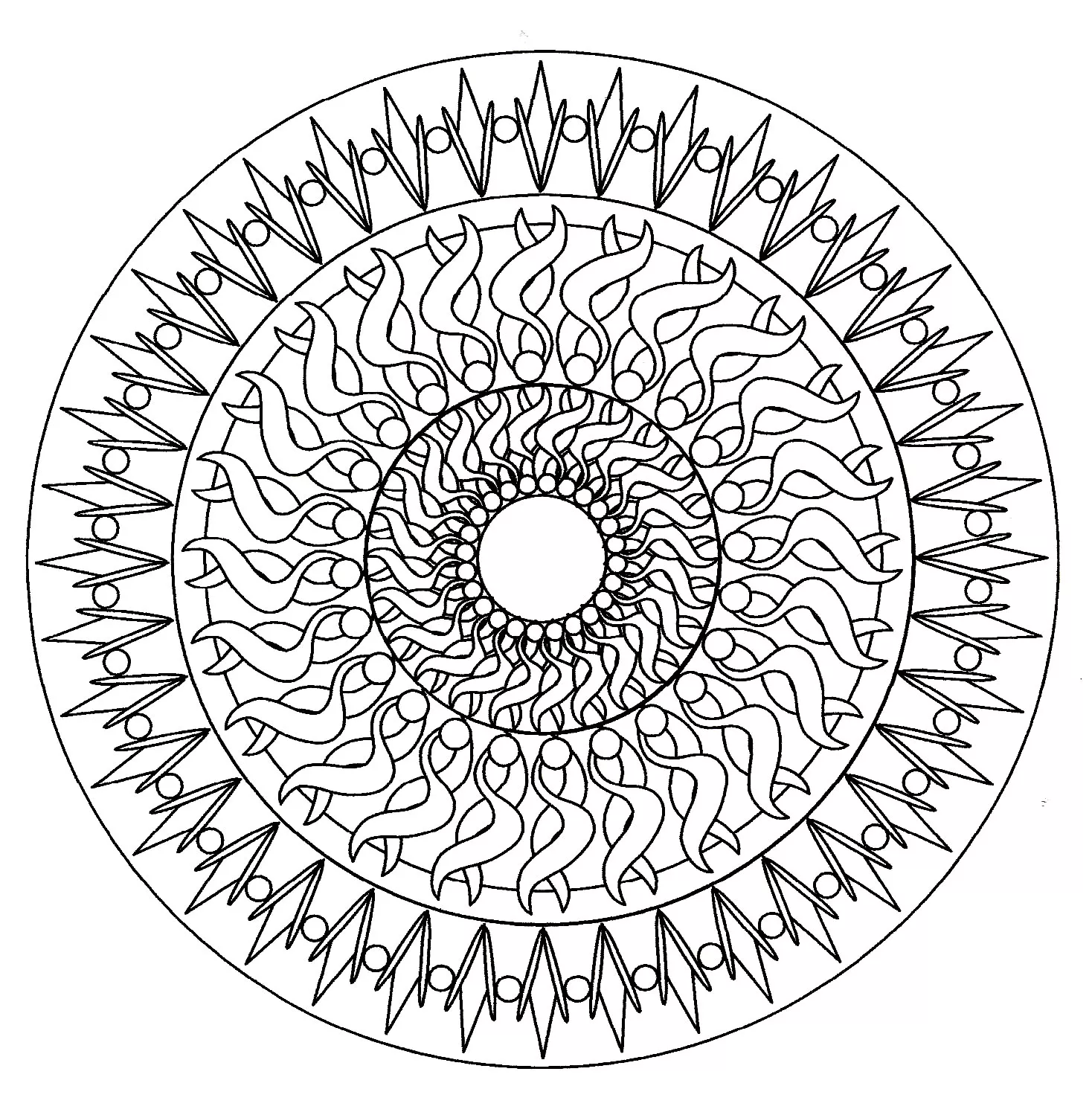 Sunny Mandala (Mandalas with Geometric patterns)