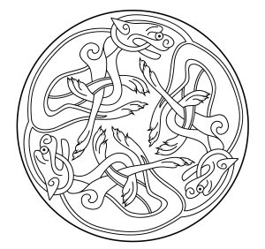 "Celtic Art" Mandala with white background