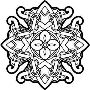 Mandala with lines of different thicknesses