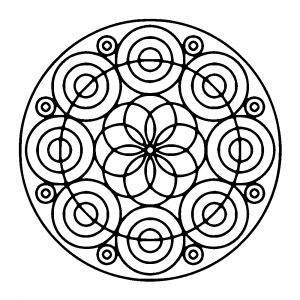 Mandala with different kind of circles