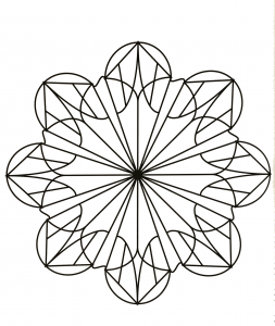 Simple Anti-stress Mandala looking like a flower