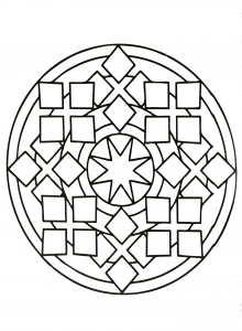 Geometric Mandala with little squares