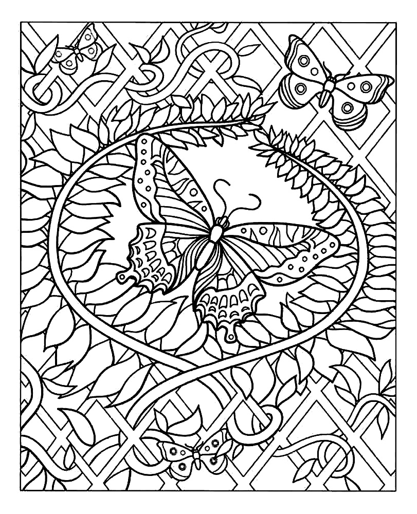 Insects butterflies   Insects Coloring pages   20 Mandalas Zen ...
