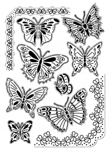 Coloring difficult different butterflies