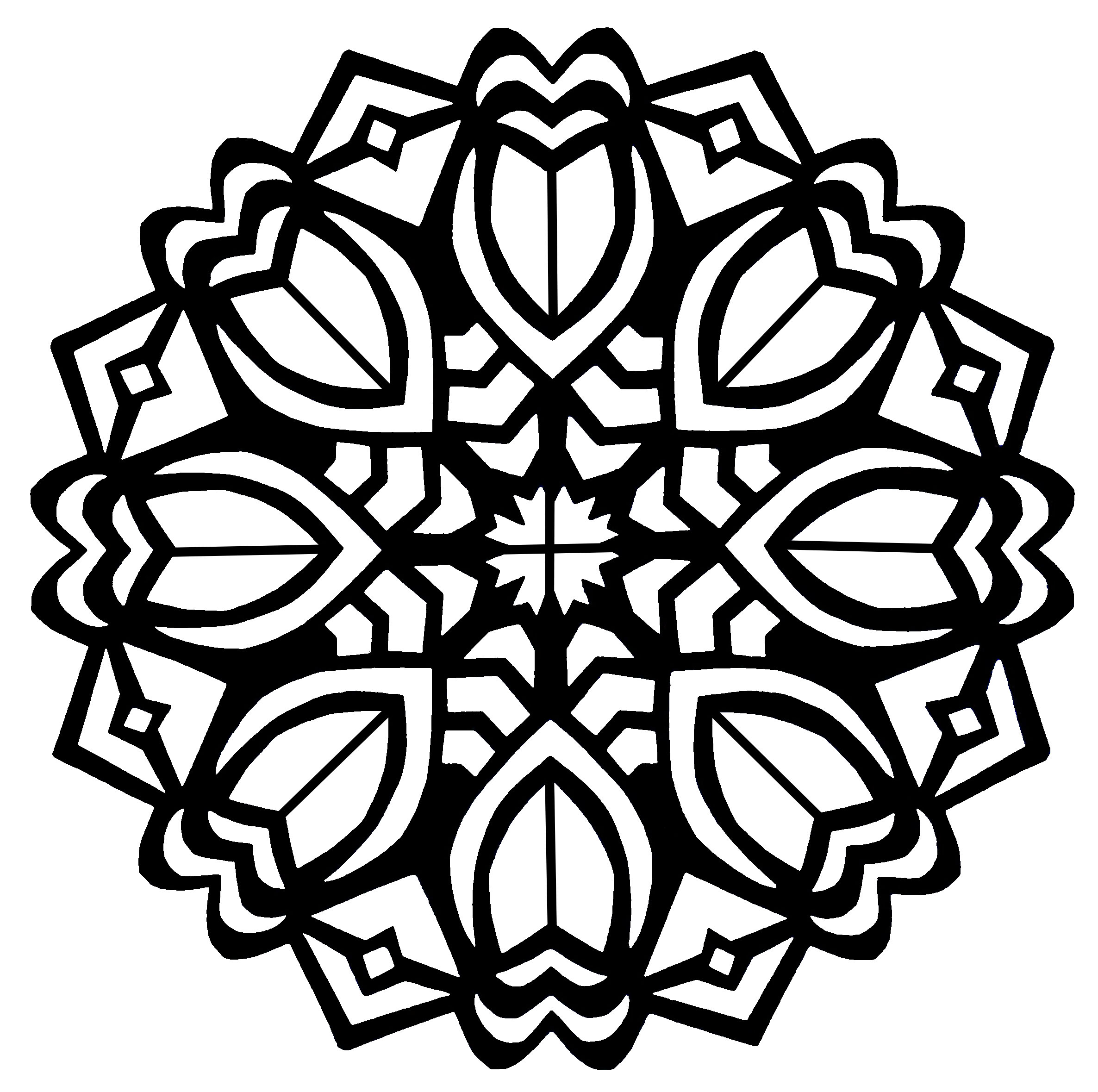 Art Deco Flowers, forming an exclusive Mandala
