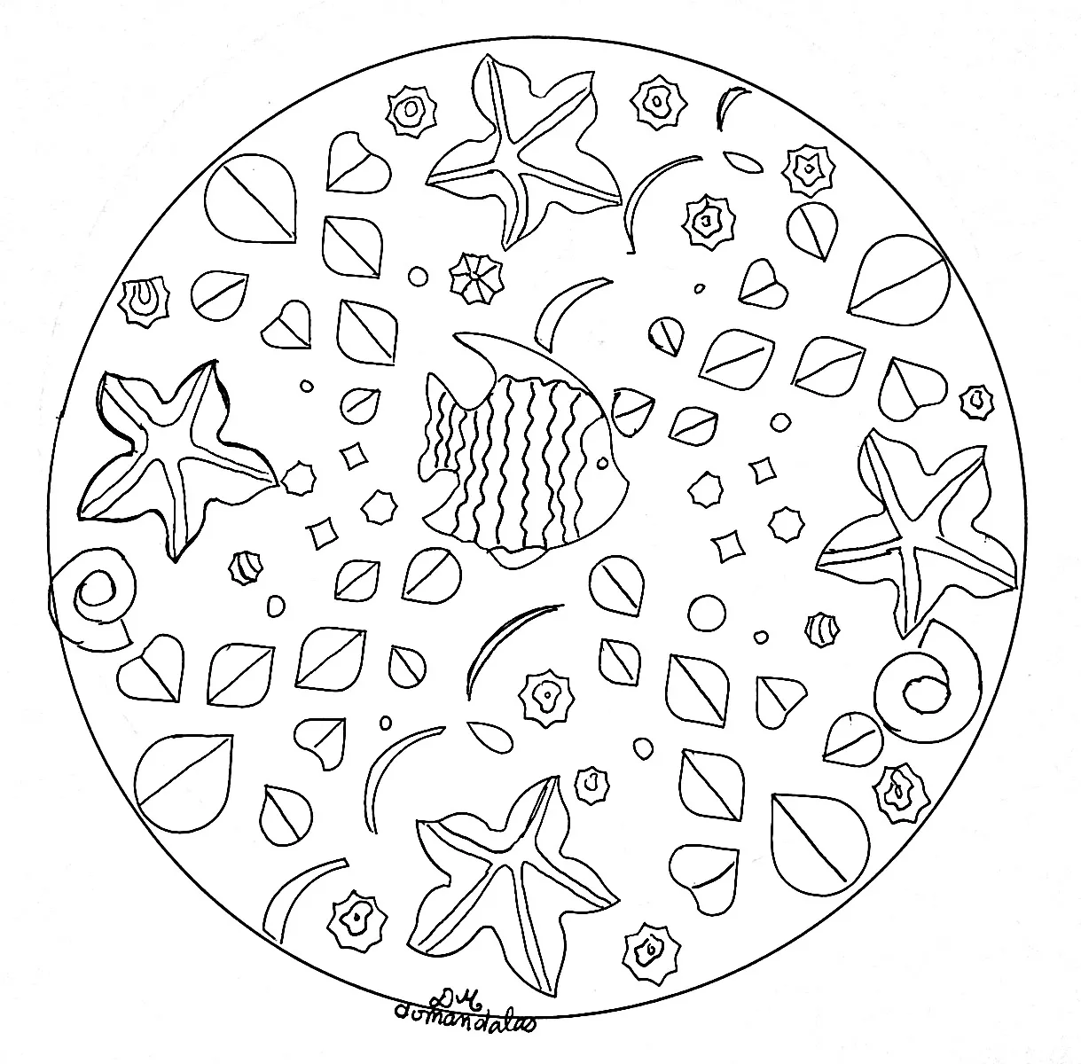 Mandala domandalas aquarium (Simple Mandalas)