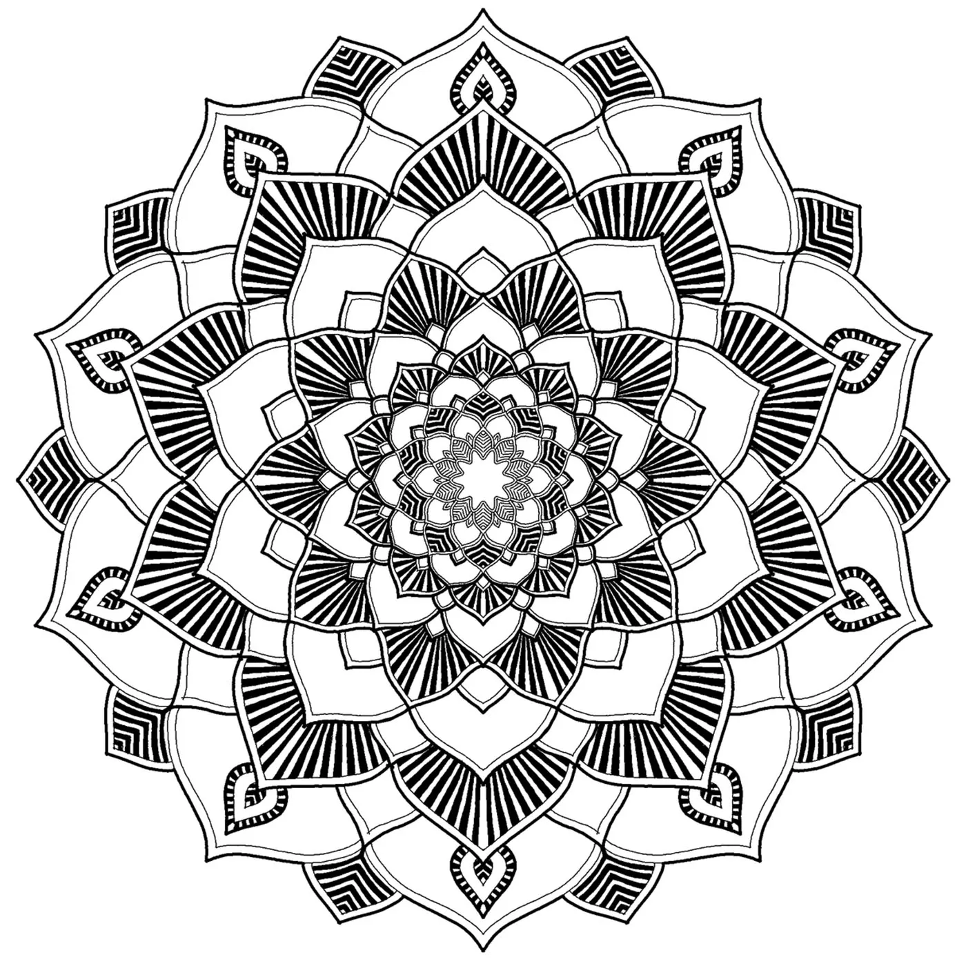 Complex soothing Mandala (Simple Mandalas)