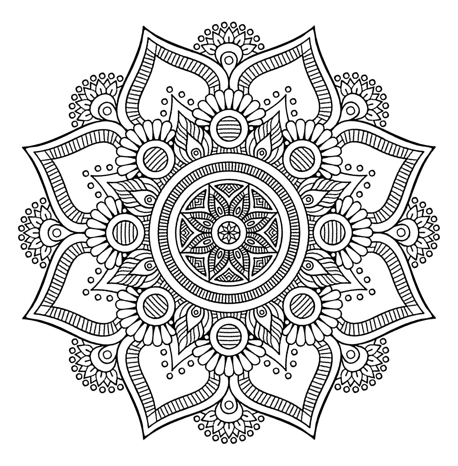 Mandalas Forming A Original Flower Simple Mandalas