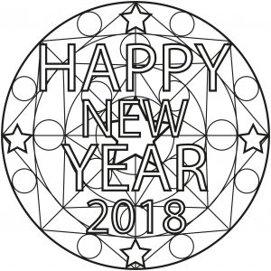 Happy New Year Mandala
