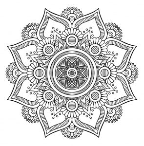 Mandalas forming a original flower