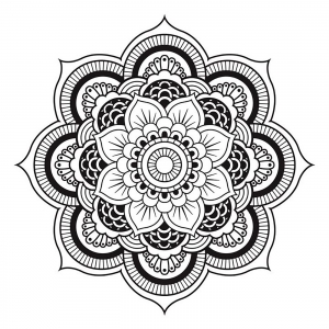 Mandala to download free simple flower