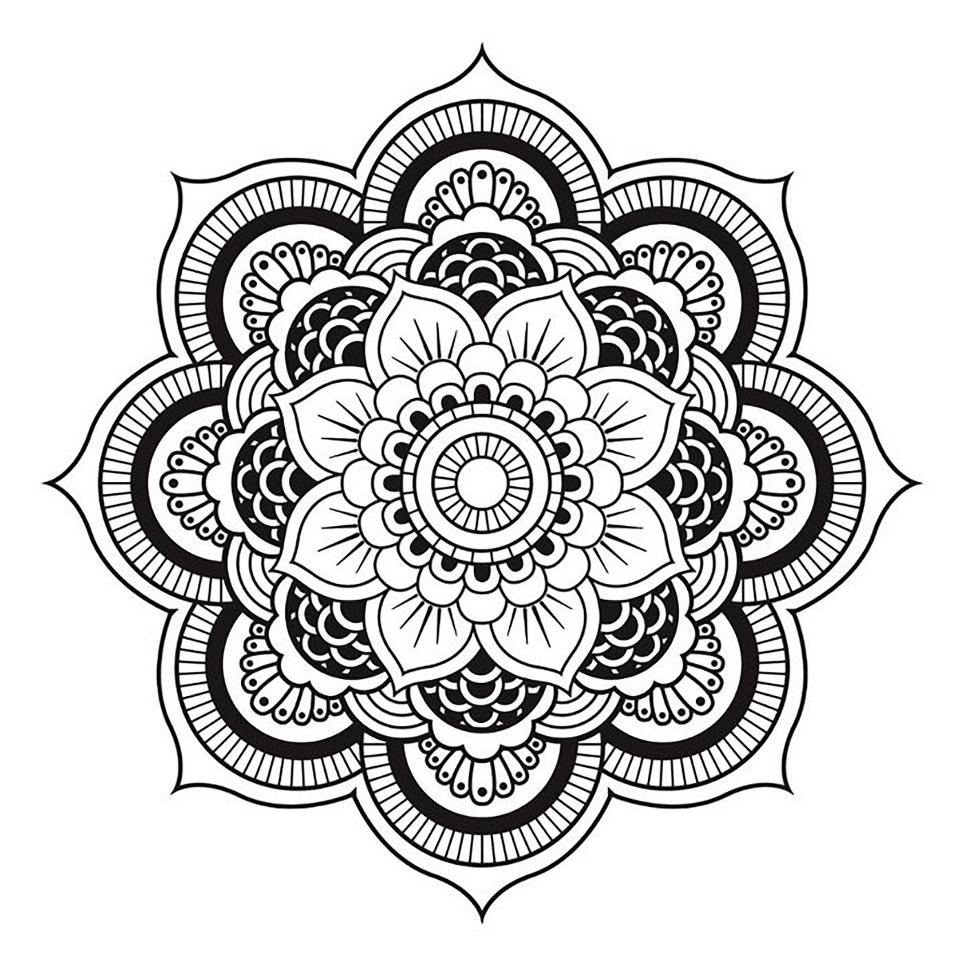 Simple Mandala, perfect for a Tatto for shoulder or neck