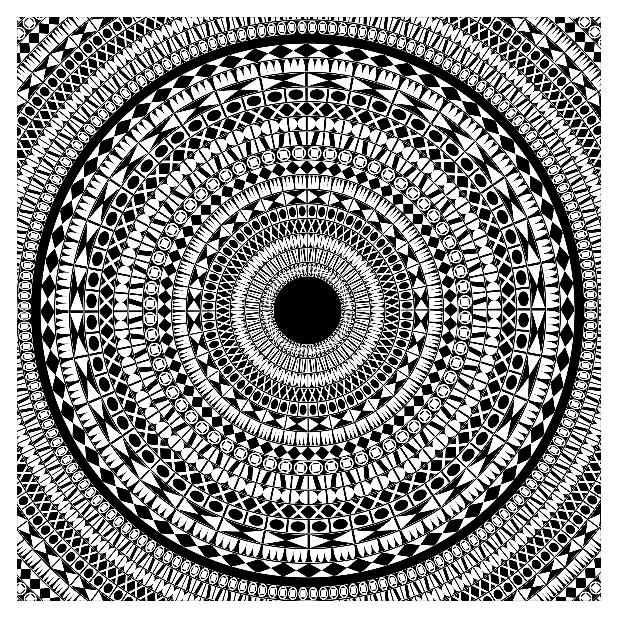 Extremly complex Mandala to color by Dukepope (Very difficult Mandalas (for adults))