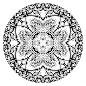 Mandala composed of four identical zones