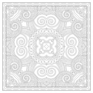 Complex and elaborated Mandala