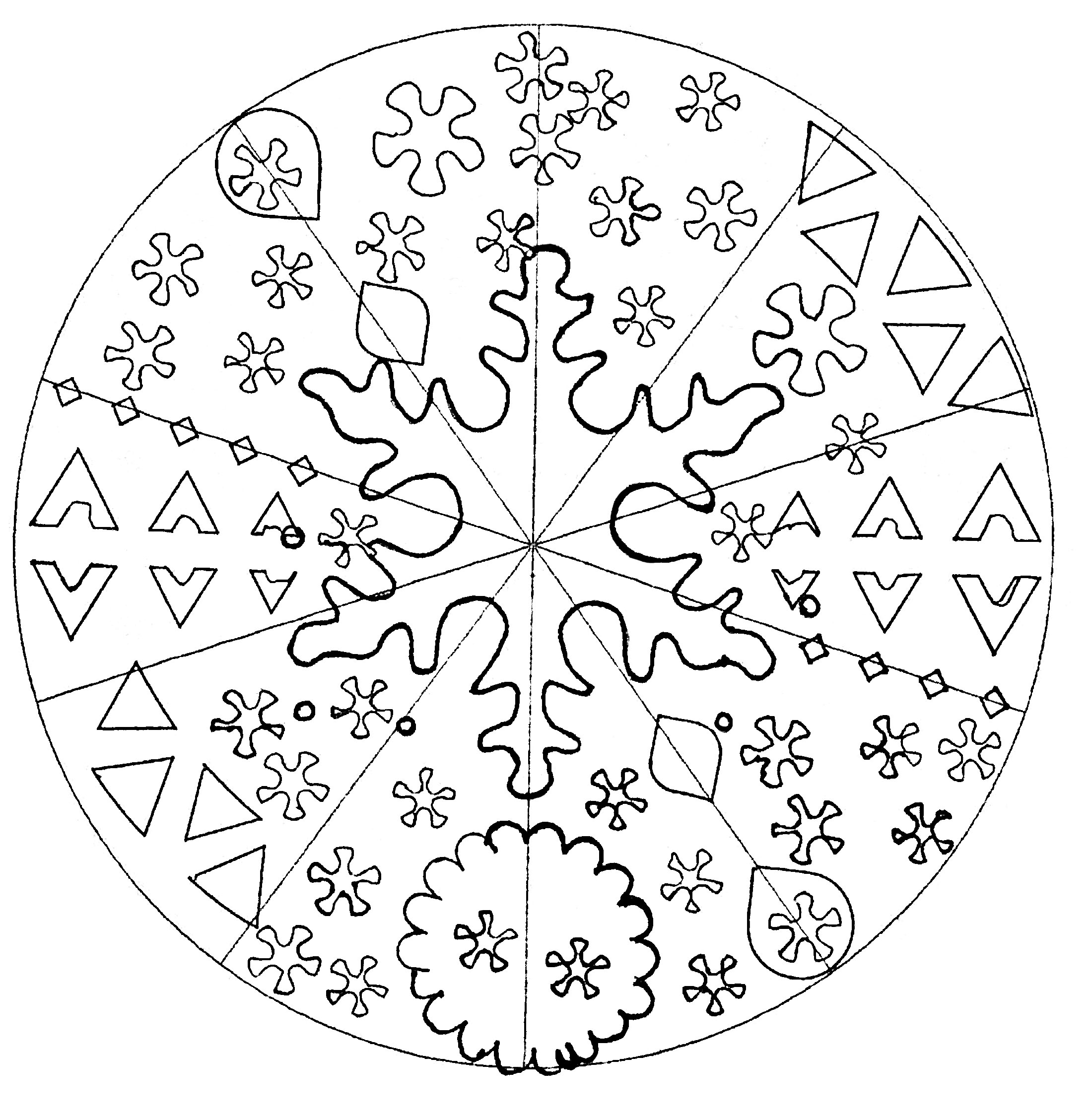 Offer yourself a parenthesis of relaxation with this beautiful Mandala coloring page, with the colors that please you the most.