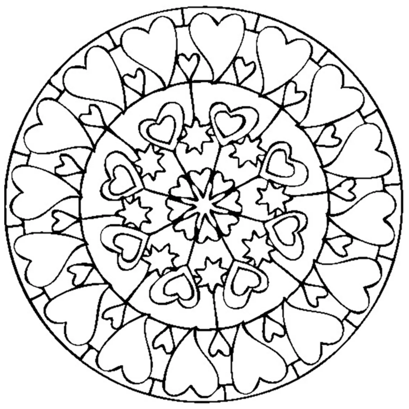 Valentine's day celebrated with a Mandala ! (Zen & Anti-stress Mandalas)