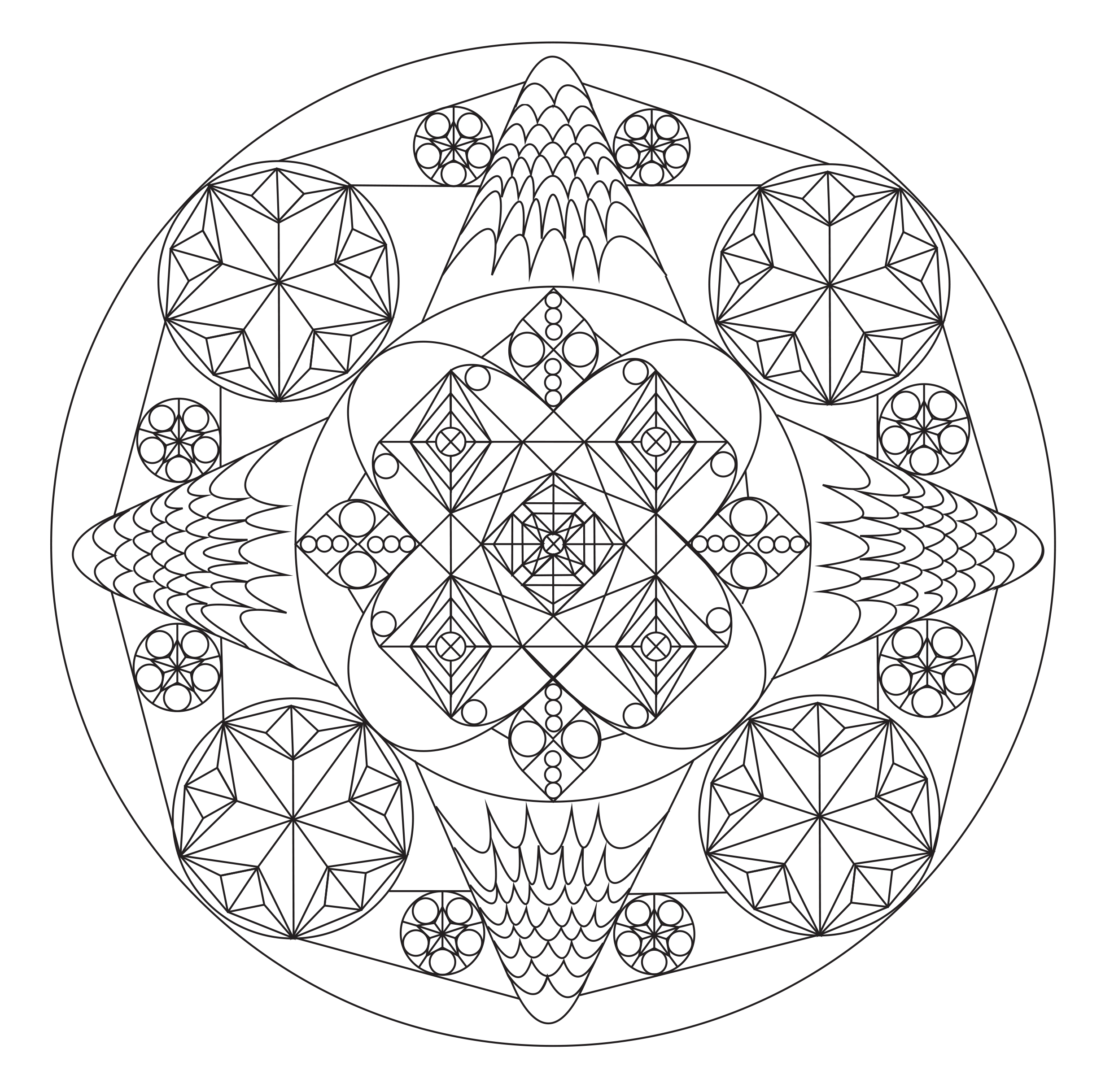 Exclusive Zen & Anti-stress Mandala. Coloring mandalas push aside thoughts and let your creativity flow