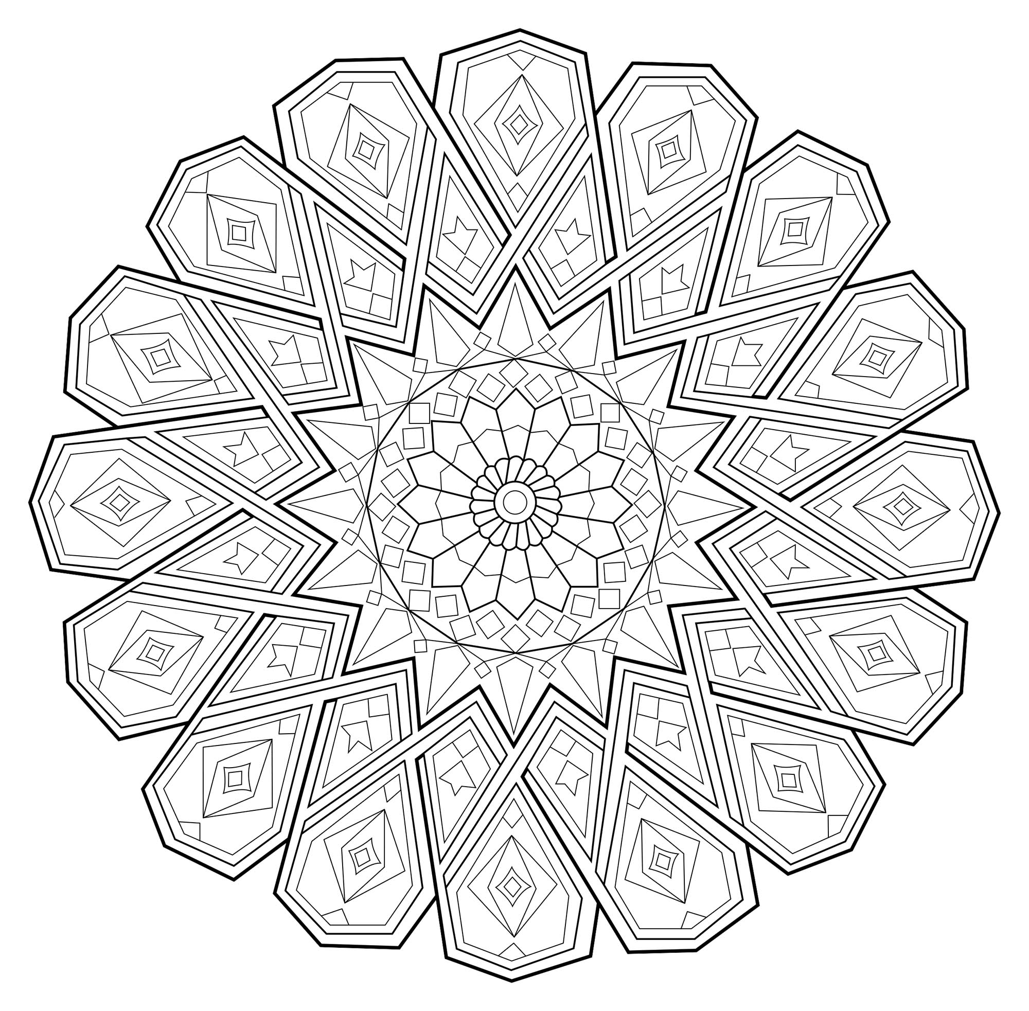 Express your soul, your passion, and the result will certainly be perfect. Let yourself be guided by your instinct to color this incredible Mandala !