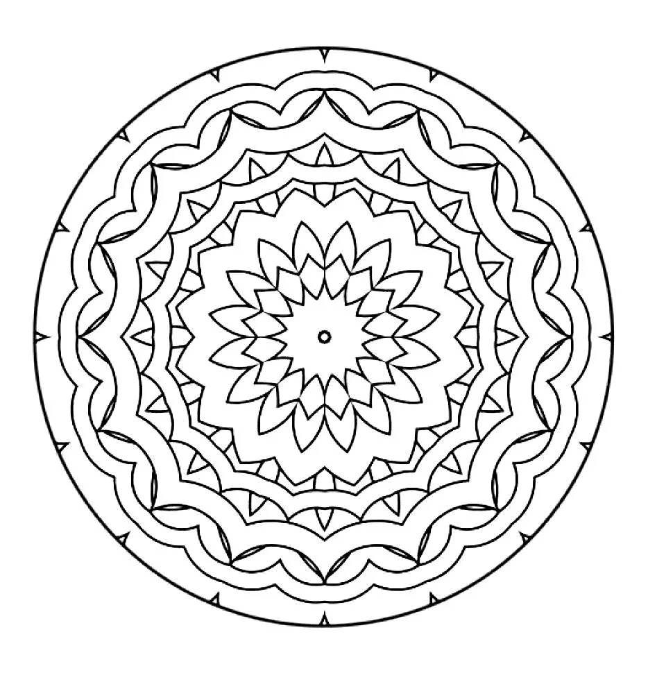 Mandala to color zen relax free - 17 (Zen & Anti-stress Mandalas)