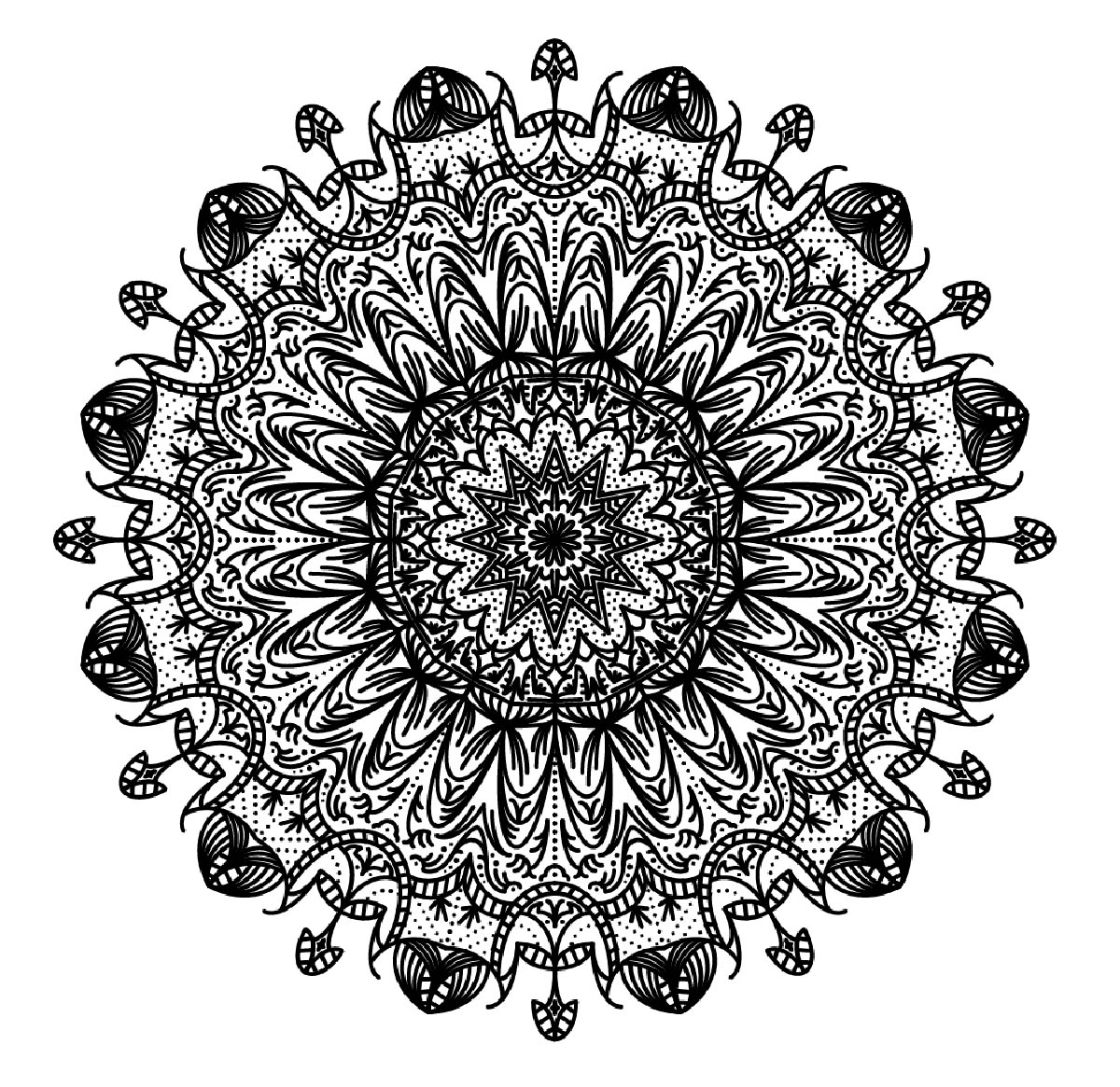 Express your soul, your passion, and let yourself be guided by your creativity to turn this Mandala into ART ! It can sometimes be even more relaxing when coloring and passively listening to music : don't hesitate to do it ! Express your soul, your passion, and let yourself be guided by your creativity to turn this Mandala into ART ! It can sometimes be even more relaxing when coloring and passively listening to music : don't hesitate to do it !