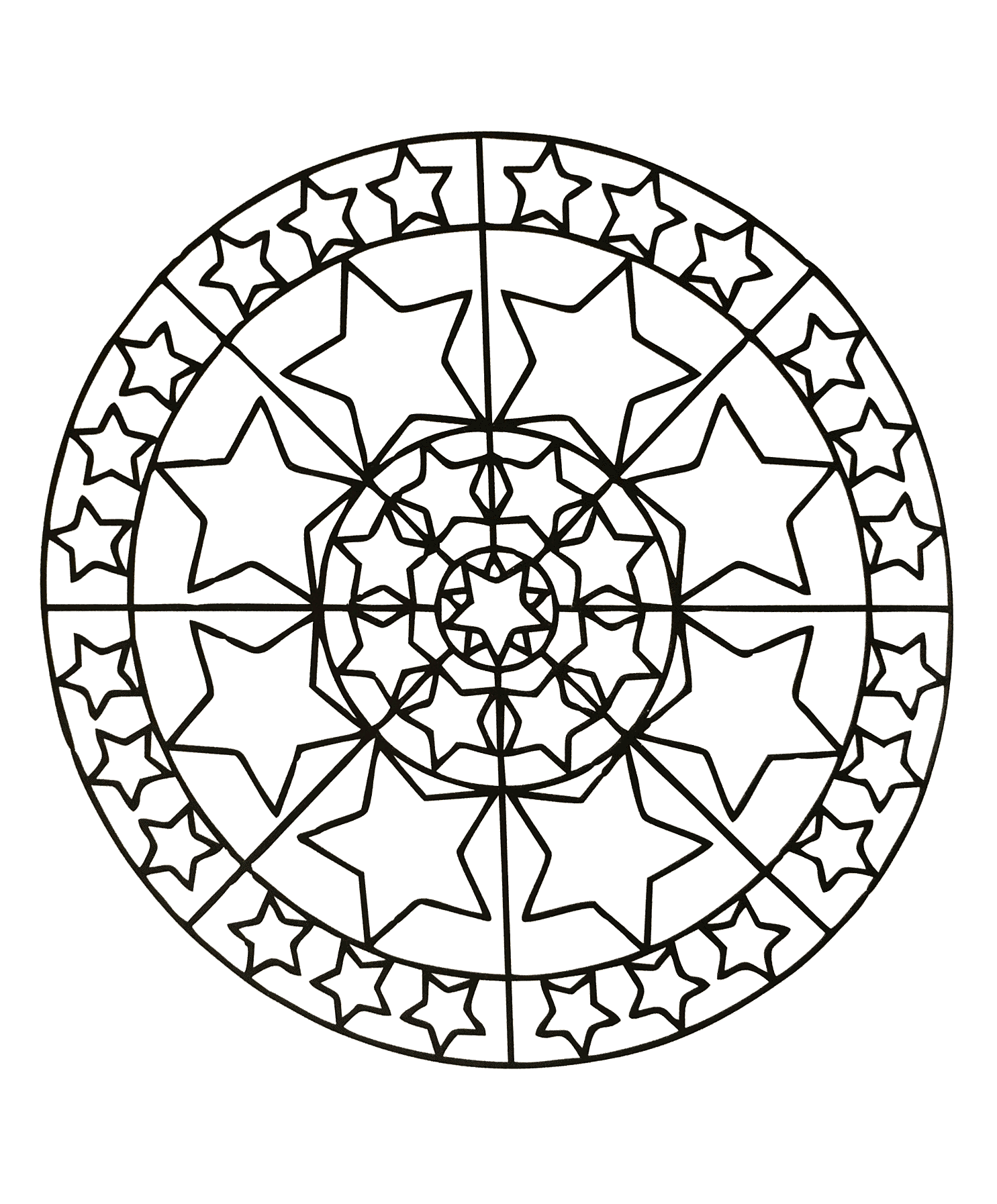 Mandala full of stars. Magnificent and harmonious Zen & Anti-stress Mandala. Designing and coloring mandalas help with concentration. Mandala full of stars. Magnificent and harmonious Zen & Anti-stress Mandala. Designing and coloring mandalas help with concentration.