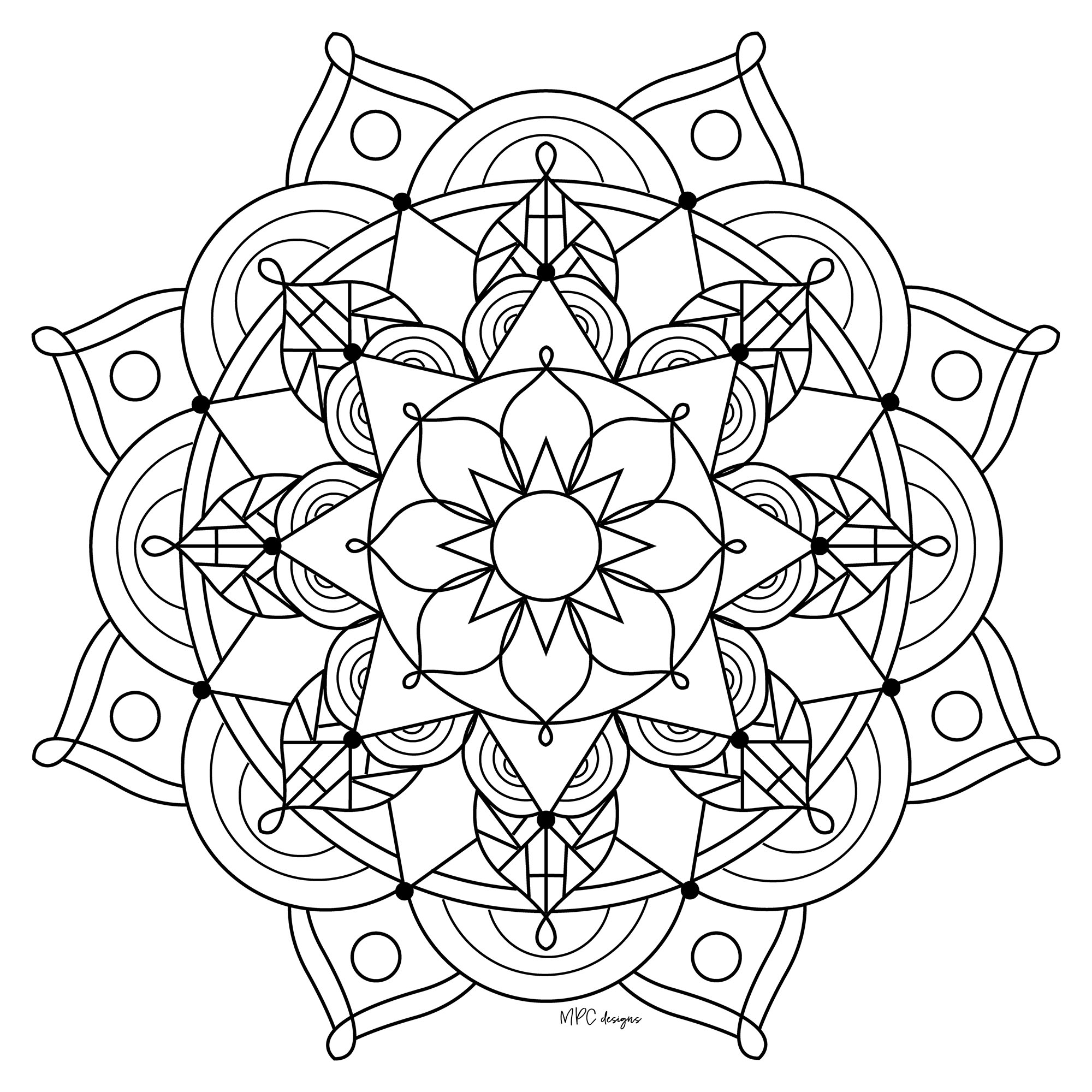 Mandala designs increase self-esteem and stimulate aesthetic sense. Discover it with this beautiful coloring page.