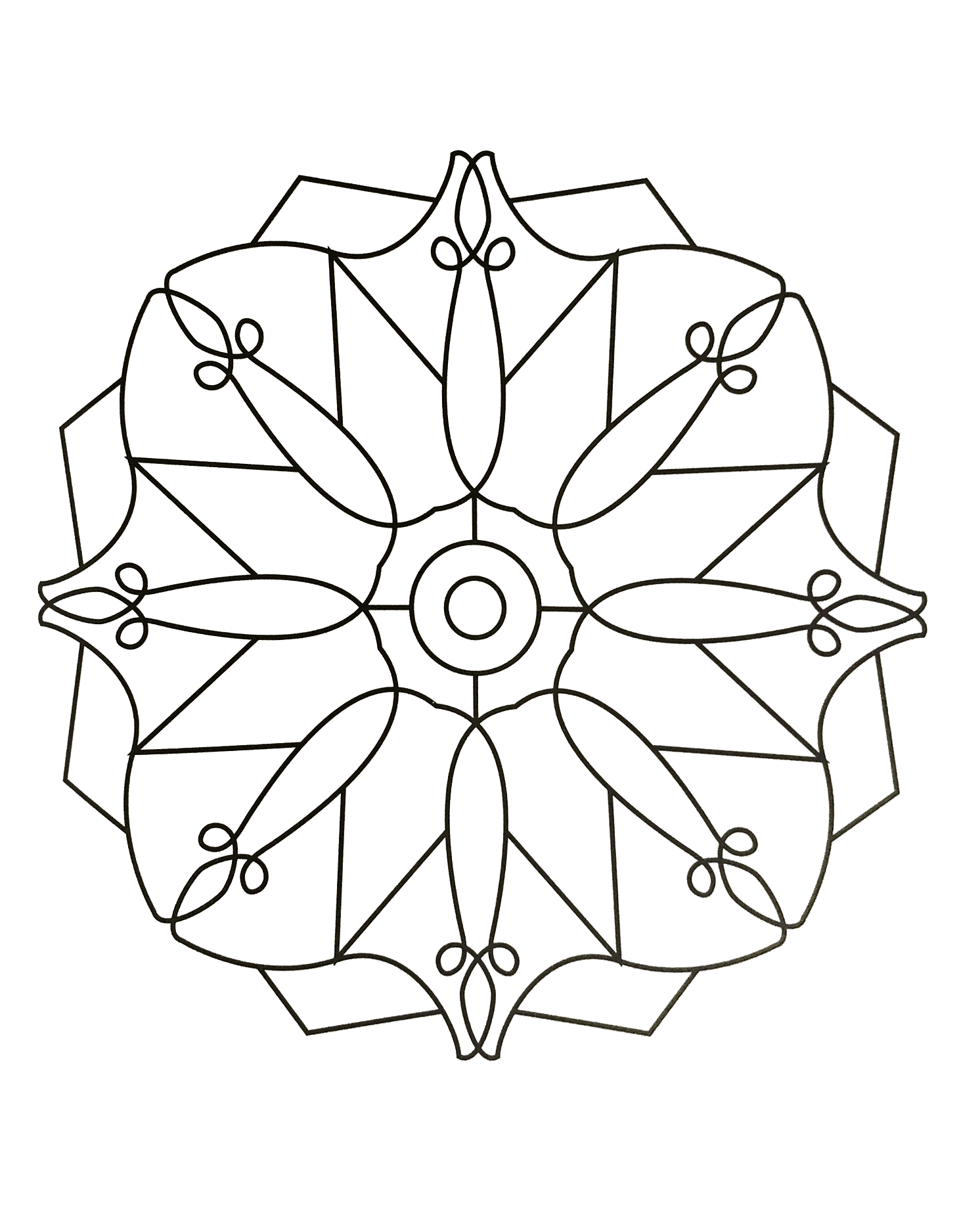 Mandala designs increase self-esteem and stimulate aesthetic sense. Discover it with this beautiful coloring page.