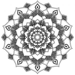 Soothing mandala with cute patterns