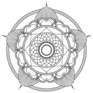 Anti-stress Mandala forming a flower