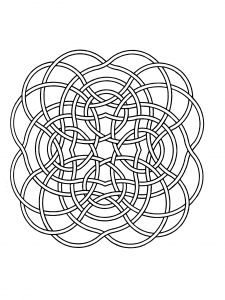 Symmetrical ribbons forming a Mandala
