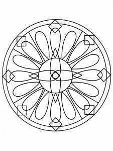 Mandala with regular and fine petals