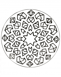 Mandala with star and diamonds